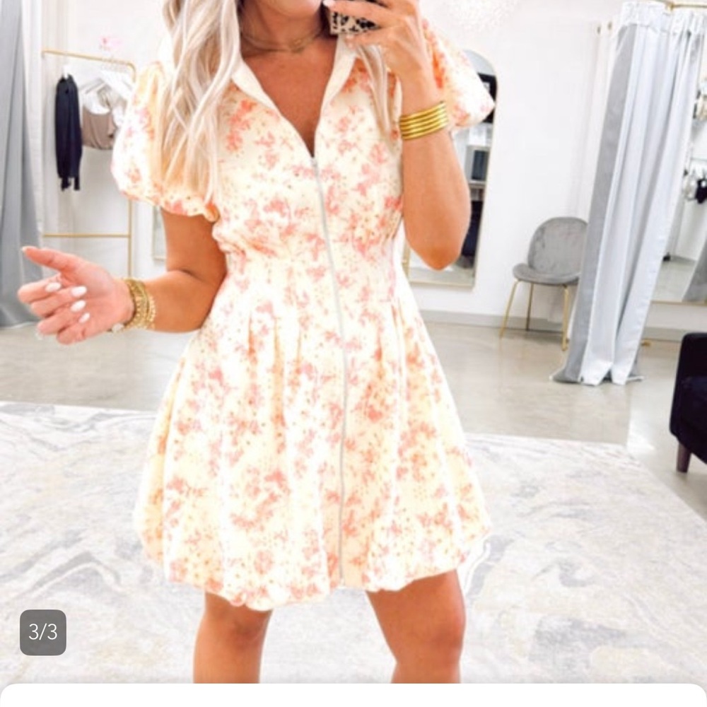 Floral Zip-Up Dress